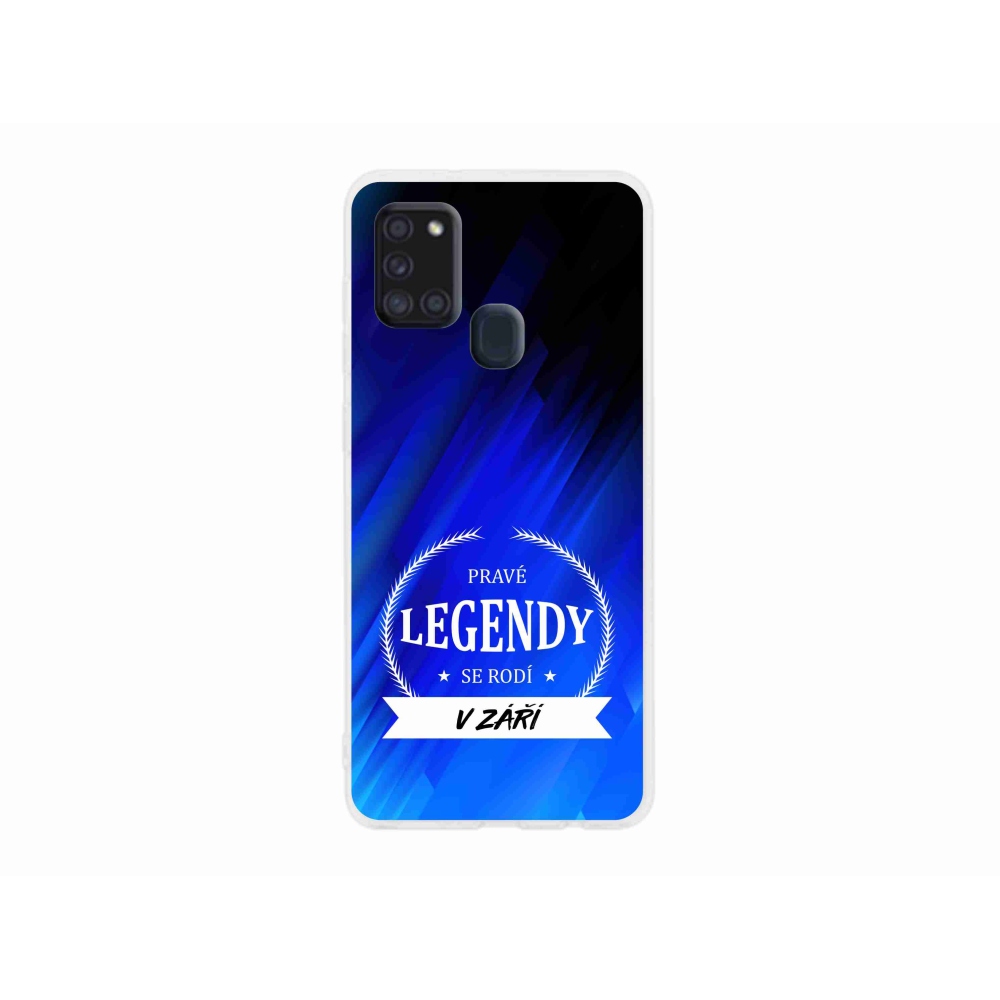 Gél borítás mmCase Samsung Galaxy A21s - Legendák szeptemberben kék háttérrel