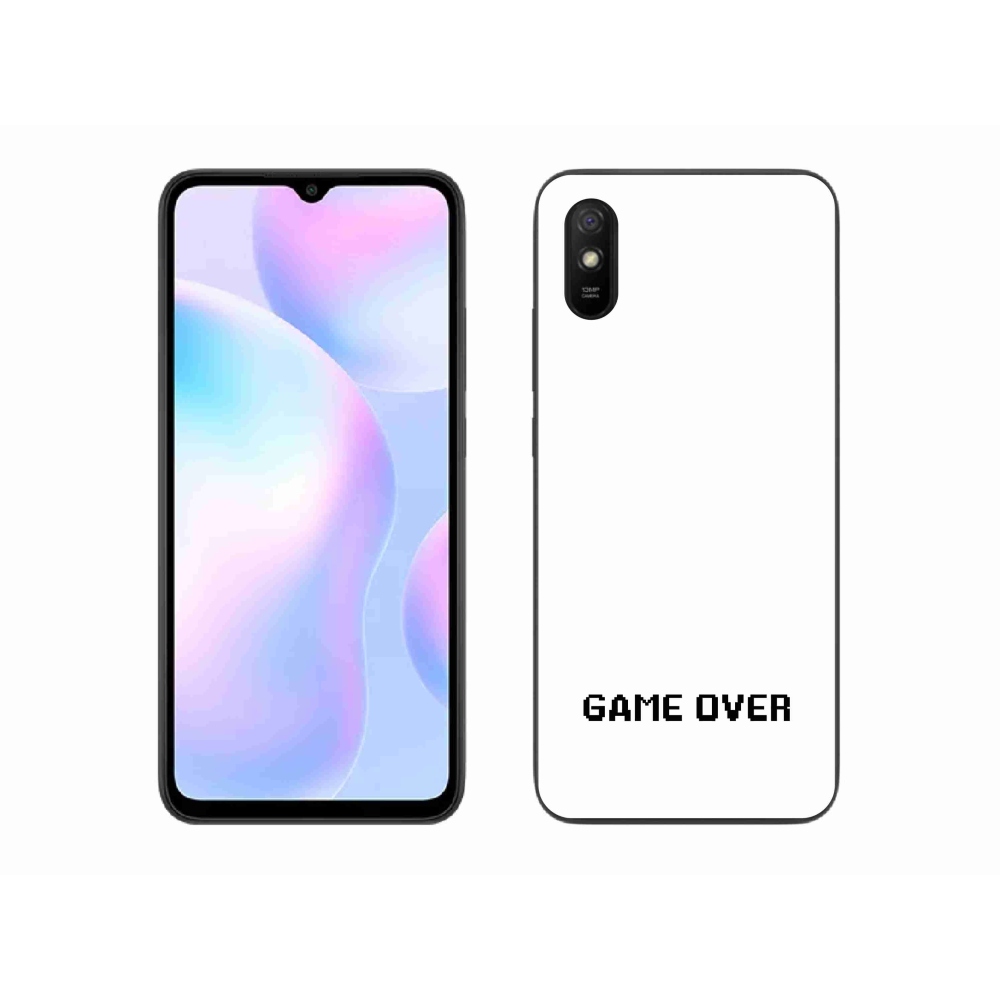 Gél borító mmCase a Xiaomi Redmi 9A számára - játék fehér háttérrel