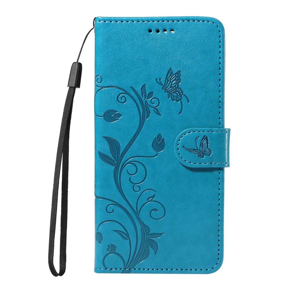 Virágok könyv tok Xiaomi Poco F7 5G-hez - kék