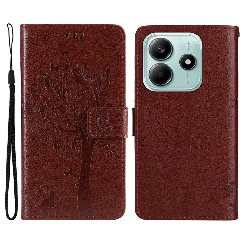 Fák könyve tok Xiaomi Redmi Note 14 5G - barna színben