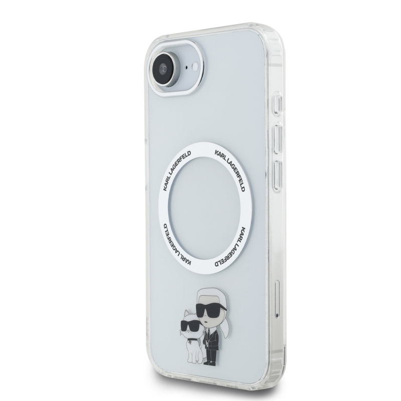Karl Lagerfeld IML Karl és Choupette MagSafe MagSafe hátlap iPhone 16e-hez Átlátszó