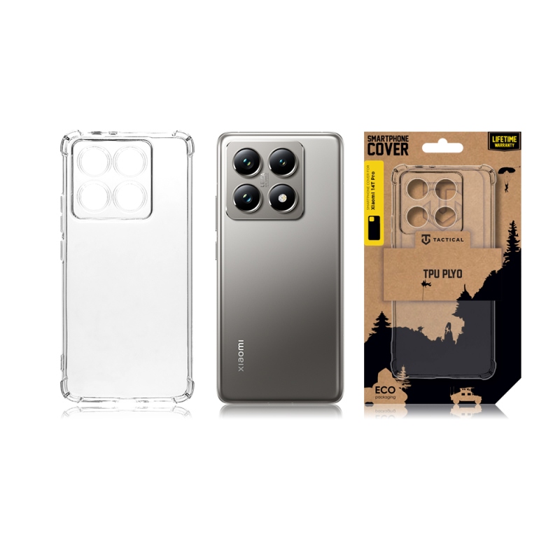 Taktikai TPU Plyo Cover for Xiaomi 14T Pro átlátszó