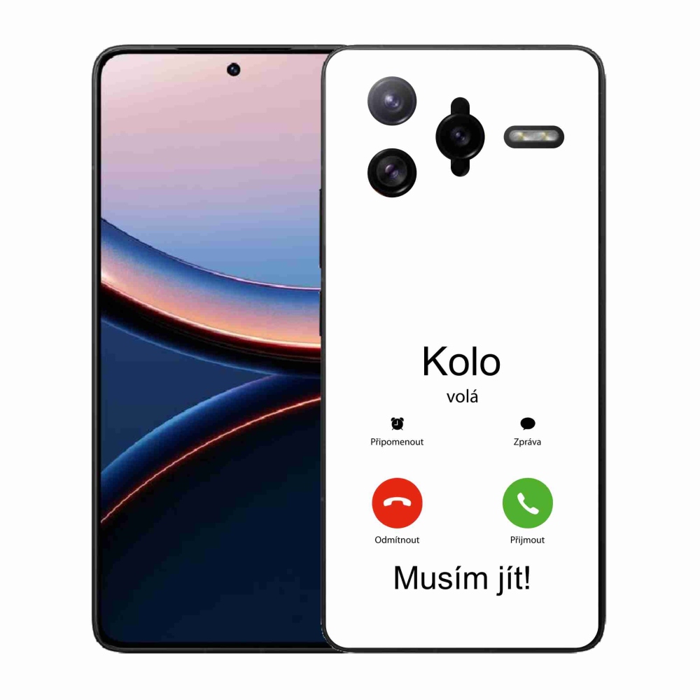 Gél borító mmCase a Xiaomi Poco F7 Ultra - a kerék hívja a fehér hátteret