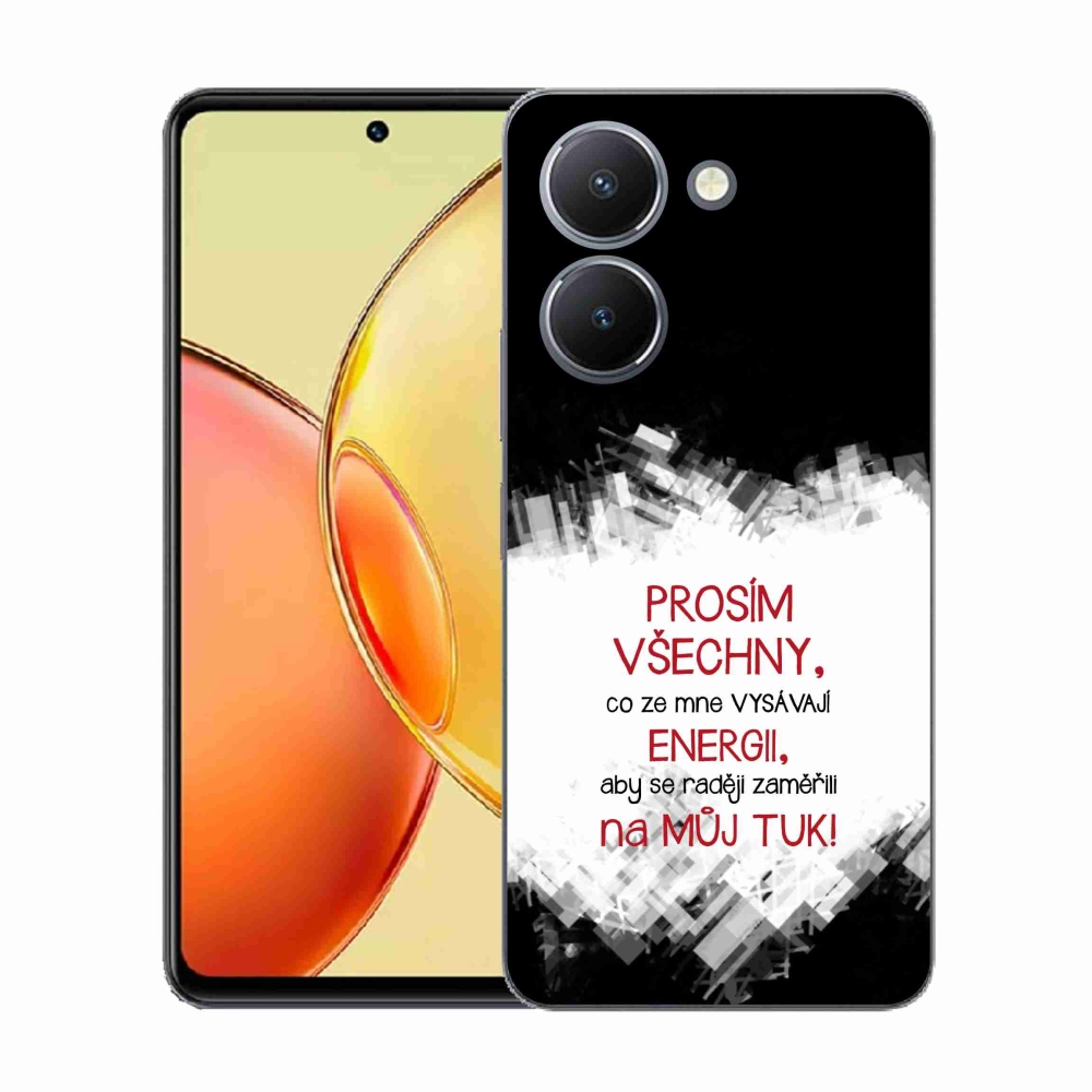 Gél borító mmCase a Vivo Y36-hoz - vicces szöveg 1 piros