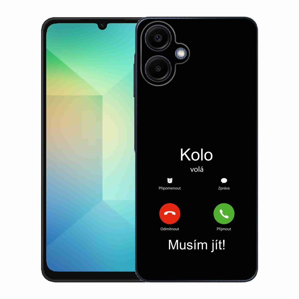 Gél borító mmCase Samsung Galaxy A06 4G - kerek hívások fekete háttérrel