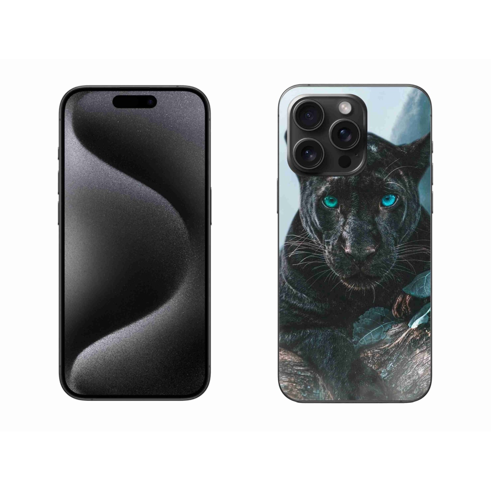 Zselés borítás mmCase iPhone 15 Pro Max készülékhez - fekete párduc