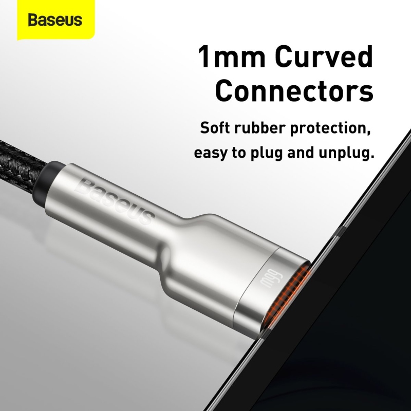 Baseus Cafule Metal sorozatú adatkábel USB-A - USB-C 66W 2m Fekete