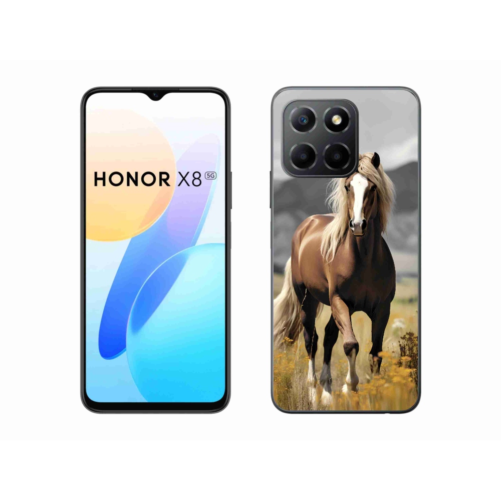 Zselés borítás mmCase a Honor X8 5G készülékhez - barna ló 1