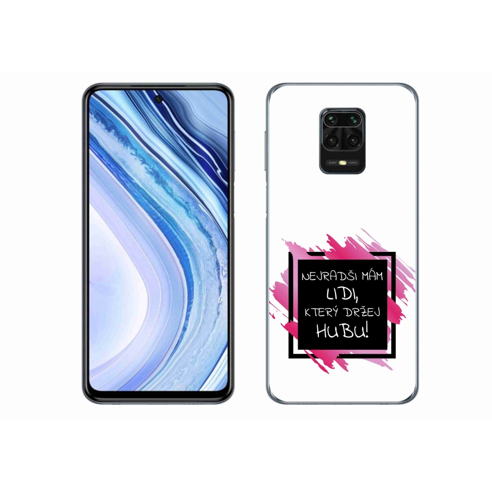 Gél borító mmCase a Xiaomi Redmi Note 9 Pro-hoz - vicces szöveg 7 fekete és fehér háttérrel