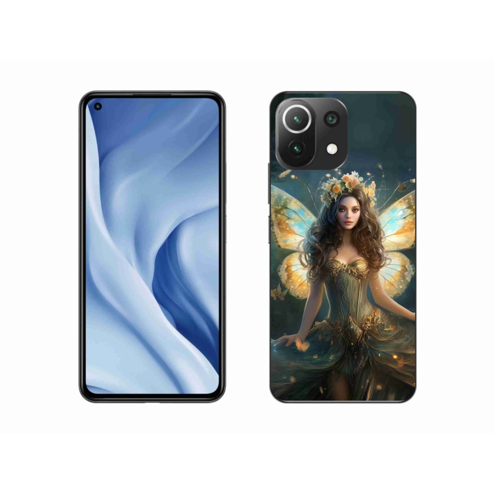 Gélburkolat mmCase a Xiaomi 11 Lite 5G NE számára - pillangó nő