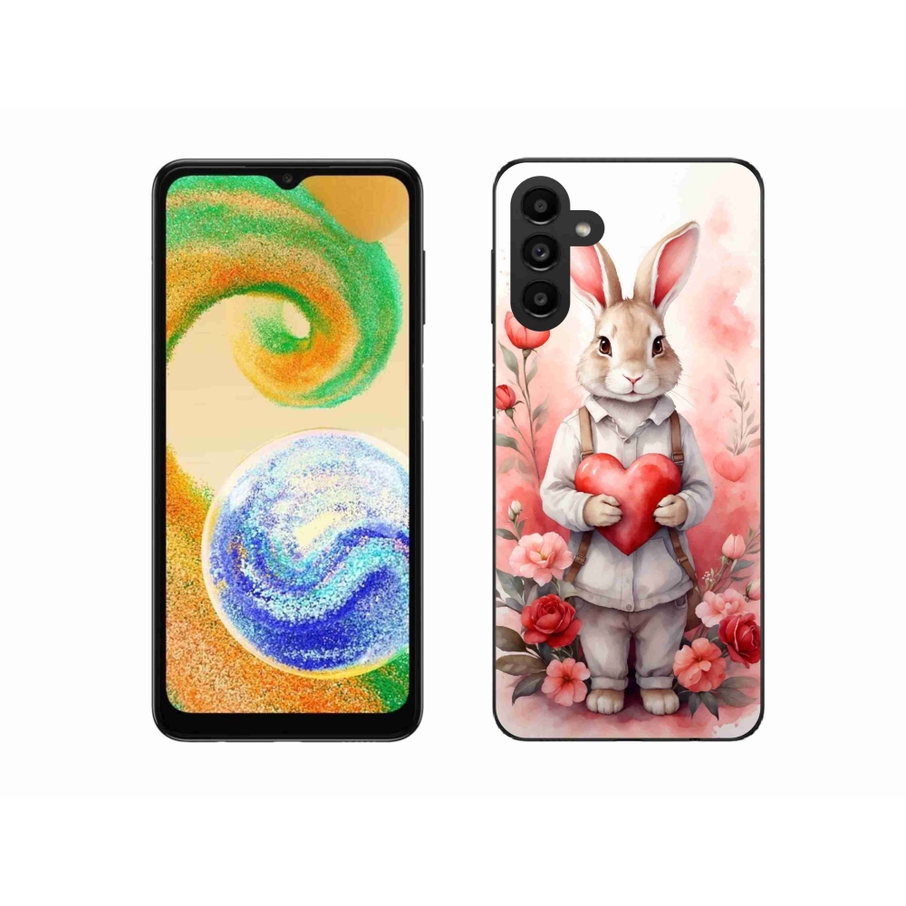 Zselés borítás mmCase Samsung Galaxy A04s (164.7x76.7x9.1mm) - nyúl szívvel