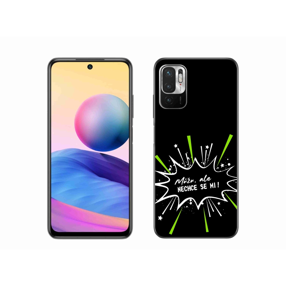 Gél borító mmCase a Xiaomi Poco M3 Pro/5G számára - vicces szöveg 11 fekete háttér