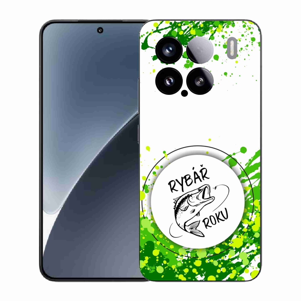 Gél borító mmCase a Xiaomi 15 - halász az év fehér háttérrel