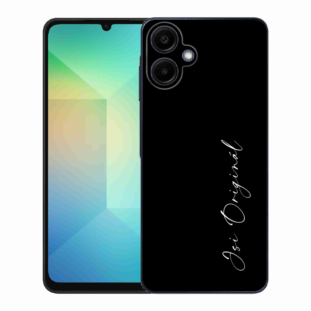 Gél borító mmCase a Samsung Galaxy A06 4G - te vagy az eredeti fekete háttérrel