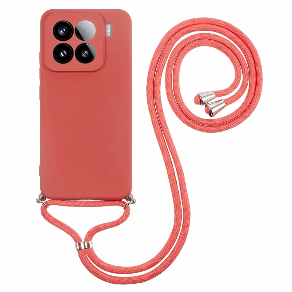 Bélelt zselés tok zsinórral Xiaomi 15 Pro-hoz - bordó színű