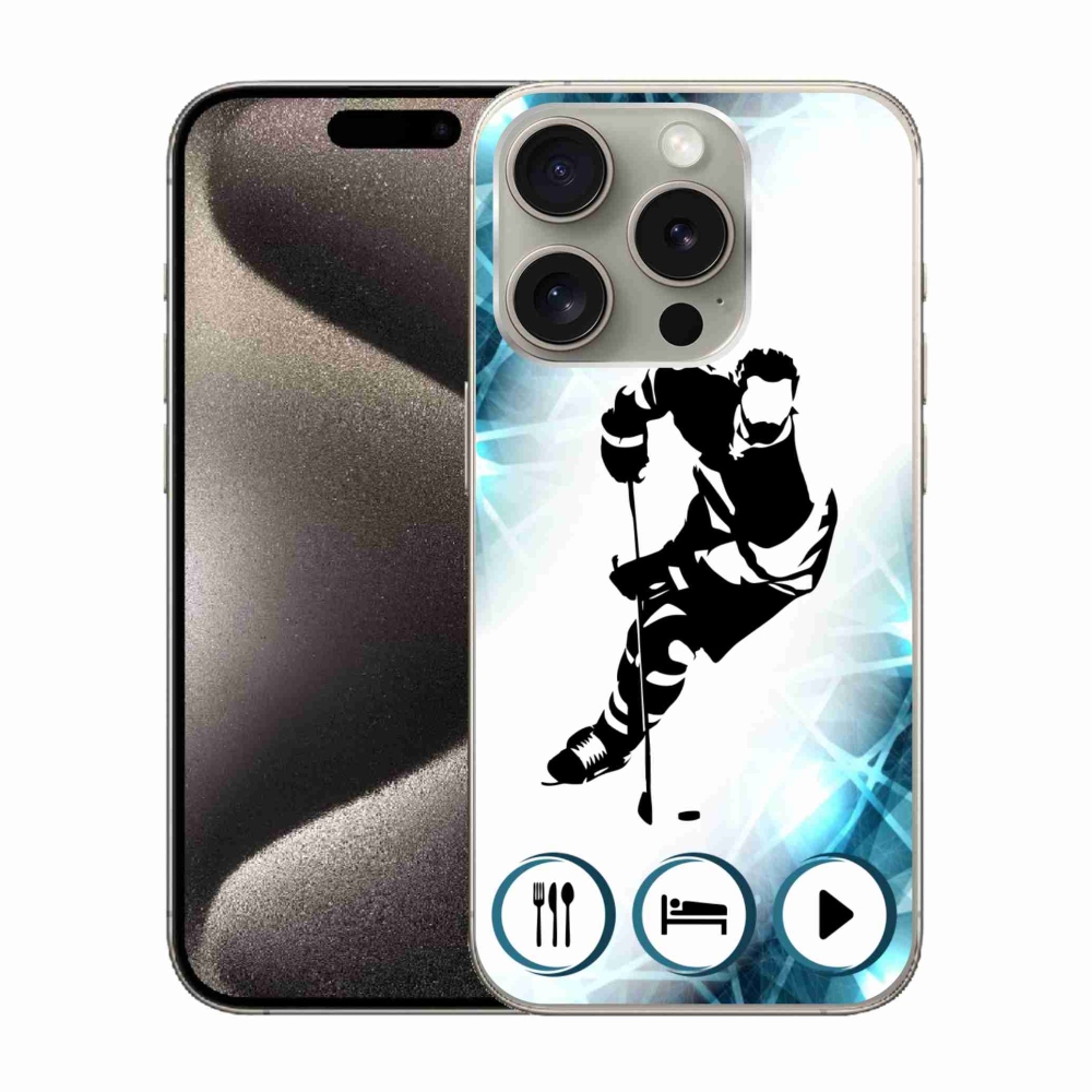 Zselés borítás mmCase iPhone 15 Pro készülékhez - jégkorong 1