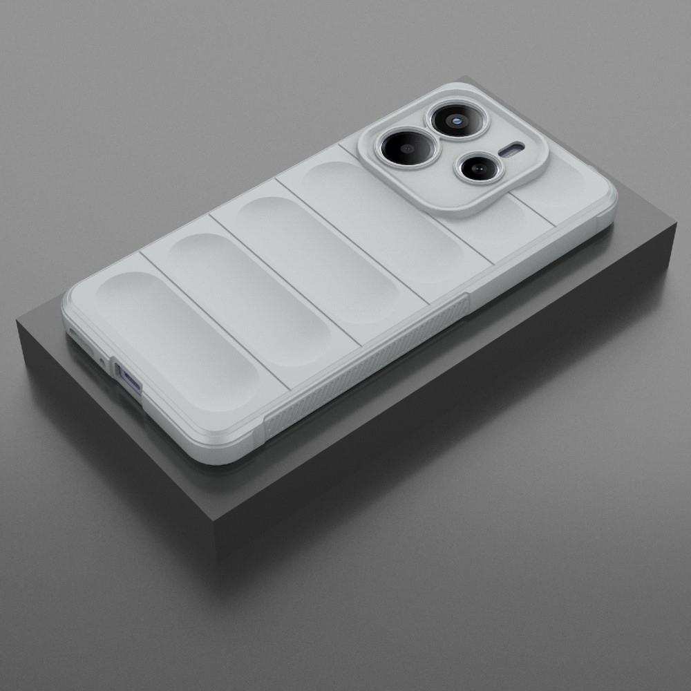 Rugg tartós zselés tok Xiaomi Redmi Note 14 5G - világosszürke