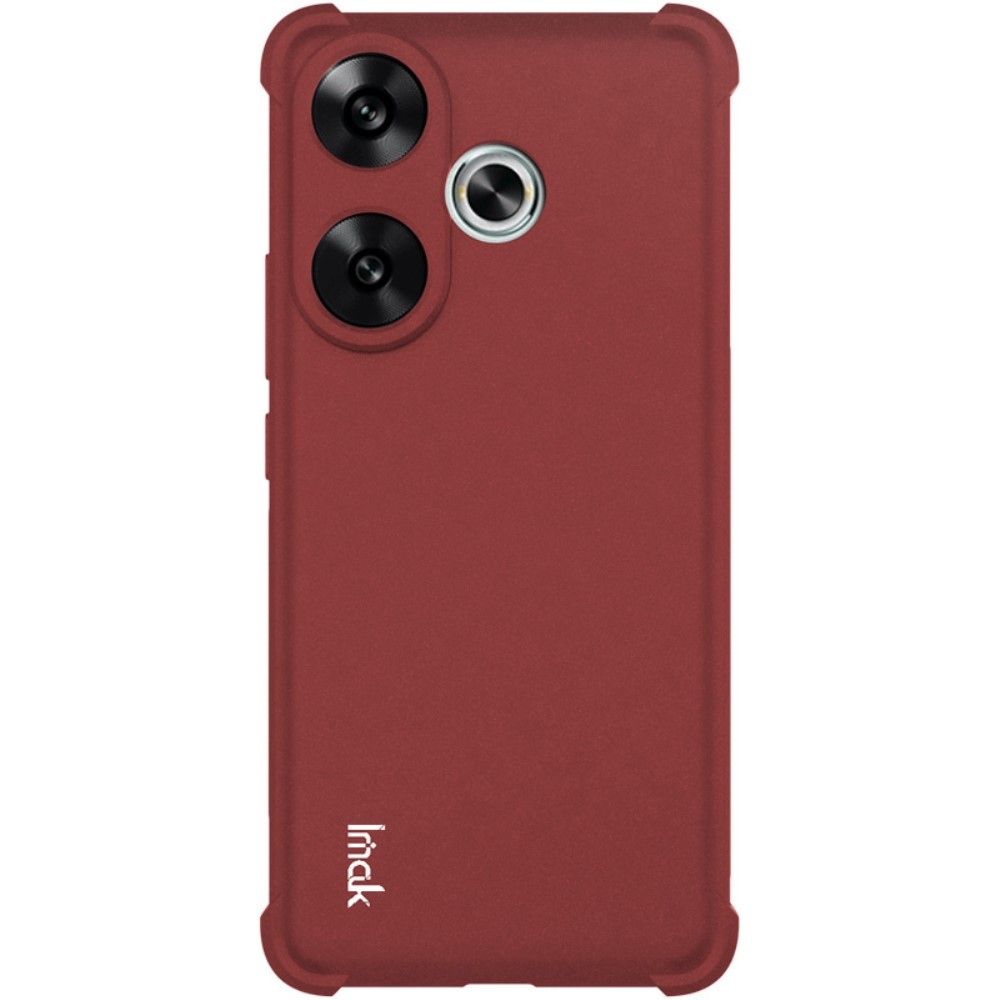 IMK matt zselés tok megerősített sarkokkal Xiaomi Poco F6-hoz - piros