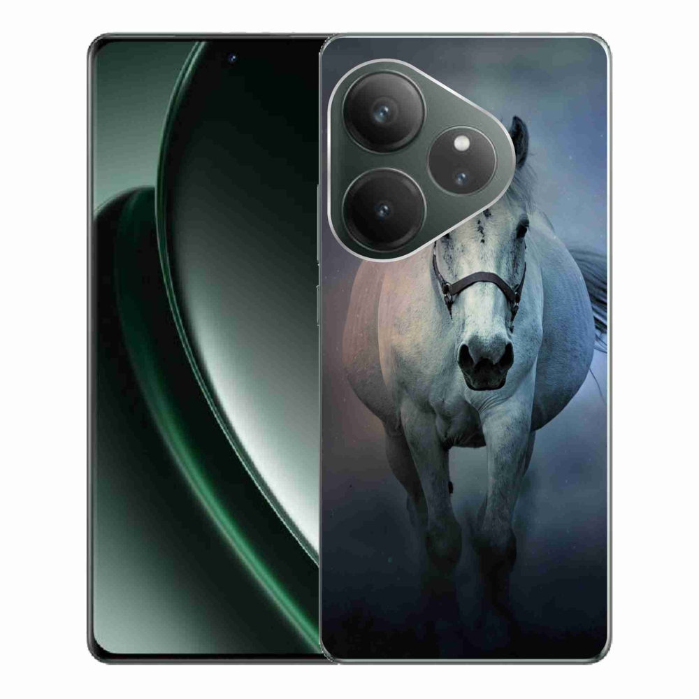 Gél tok mmCase a Realme GT 6 5G/GT 6T 5G számára - futó fehér ló