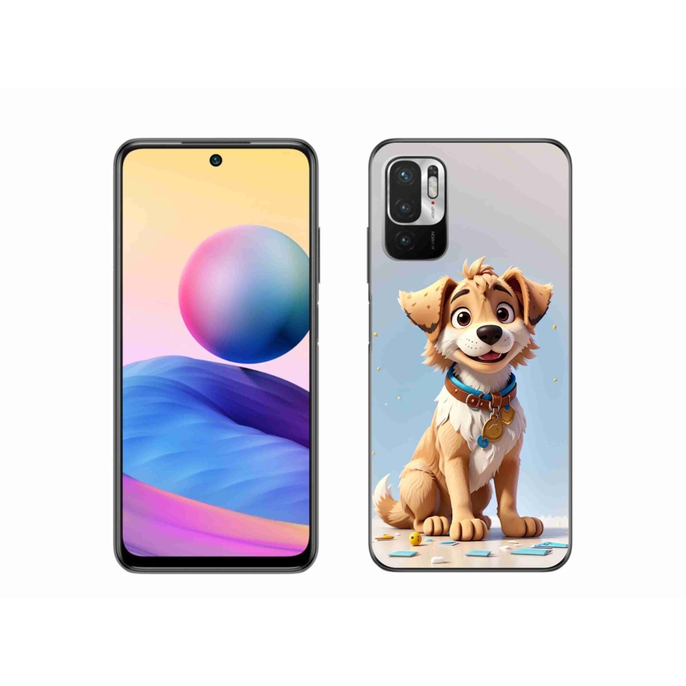 Gél borítás mmCase a Xiaomi Redmi Note 10 5G számára - rajzfilm kölyökkutya
