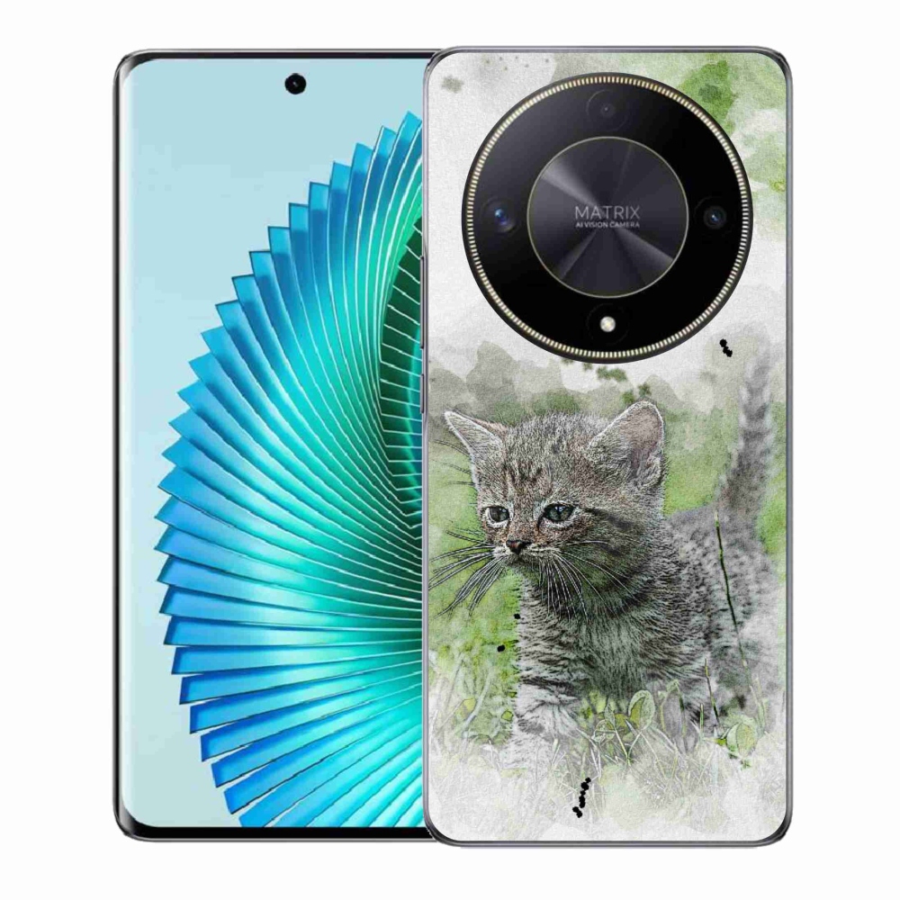 Gél borítás mmCase a Honor Magic 6 Lite 5G számára - aranyos cica 1