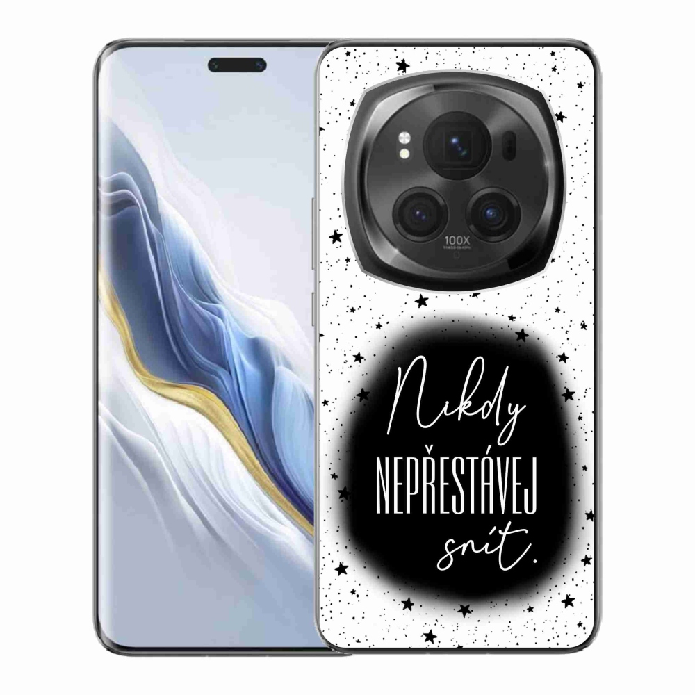 Gél borítás mmCase a Honor Magic 6 Pro 5G készülékhez - Idézet 1 fekete és fehér háttérrel