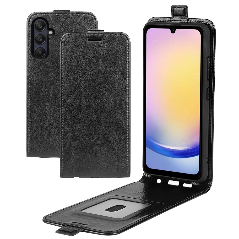Függőleges könyvtáska Samsung Galaxy A26 5G készülékhez - fekete