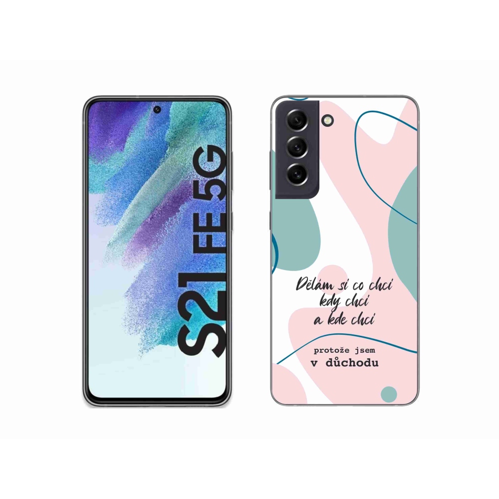 Gél borító mmCase Samsung Galaxy S21 FE 5G - vicces szöveg 10 fehér háttér