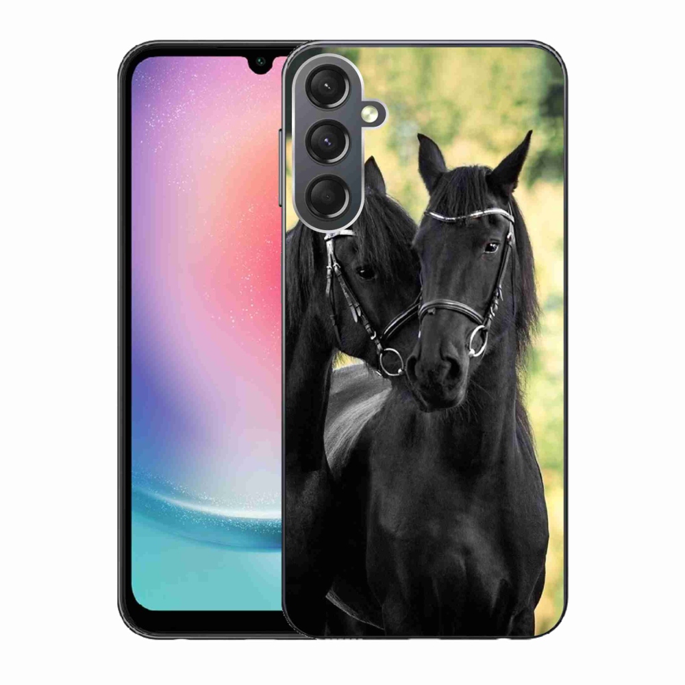 Gél borítás mmCase Samsung Galaxy A24 készülékhez - két fekete ló