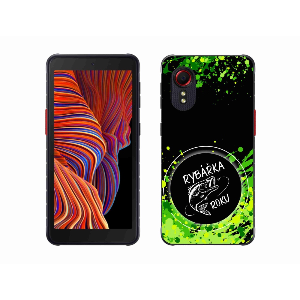 Gél borító mmCase Samsung Galaxy Xcover 5 készülékhez - az év halászának fekete háttere
