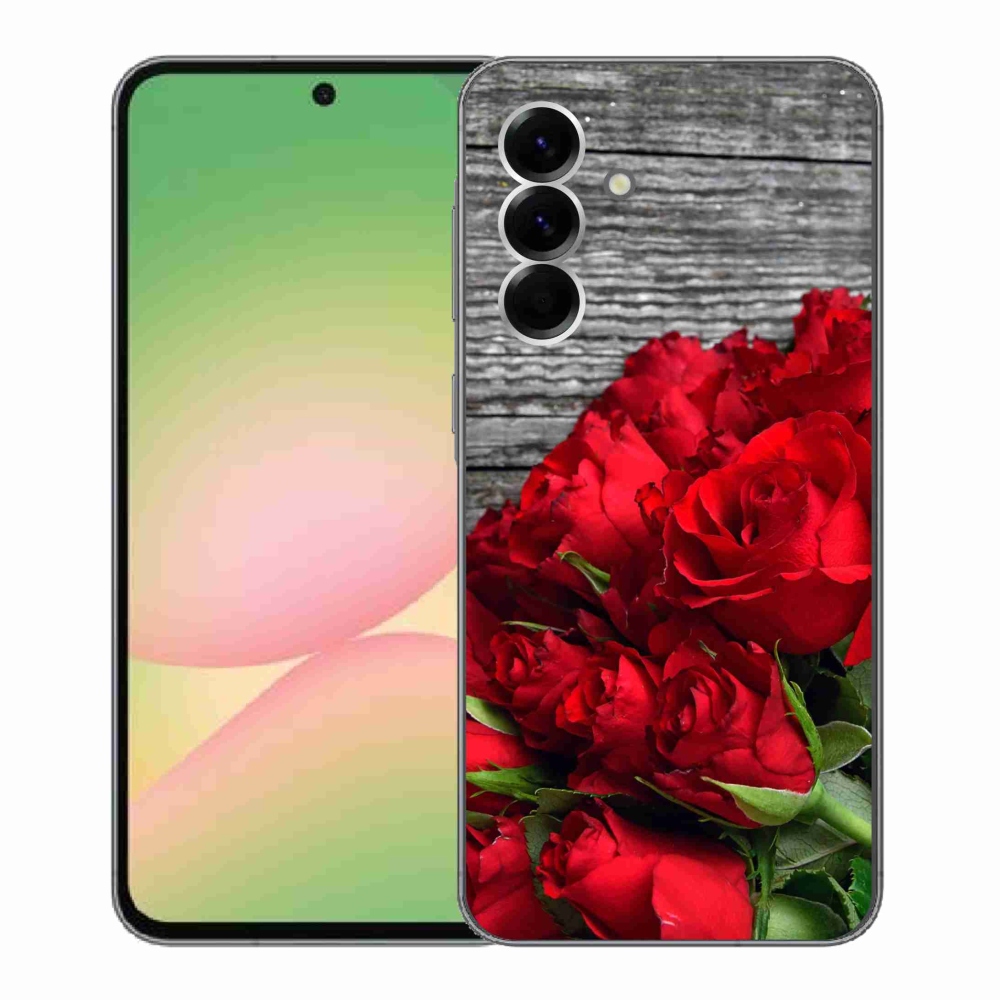 Zselés borítás mmCase Samsung Galaxy A56 5G - piros rózsa