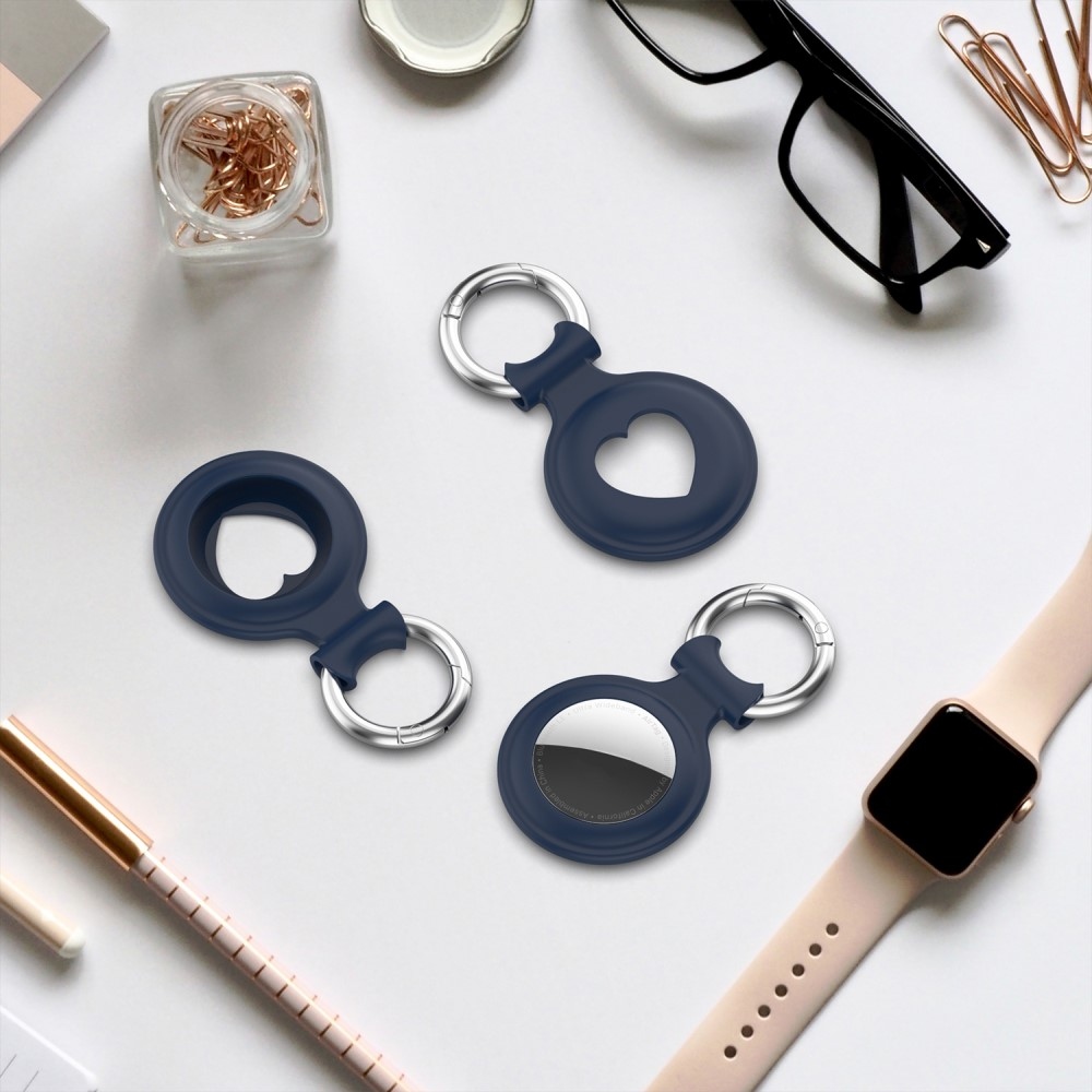 Love szilikon tok Apple AirTaghez - sötétkék