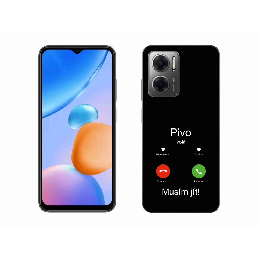Gél borító mmCase a Xiaomi Redmi 10 5G - sör hívások fekete háttérrel