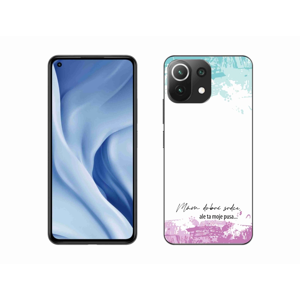 Gél borító mmCase a Xiaomi 11 Lite 5G NE számára - vicces szöveg 3 fehér háttérrel