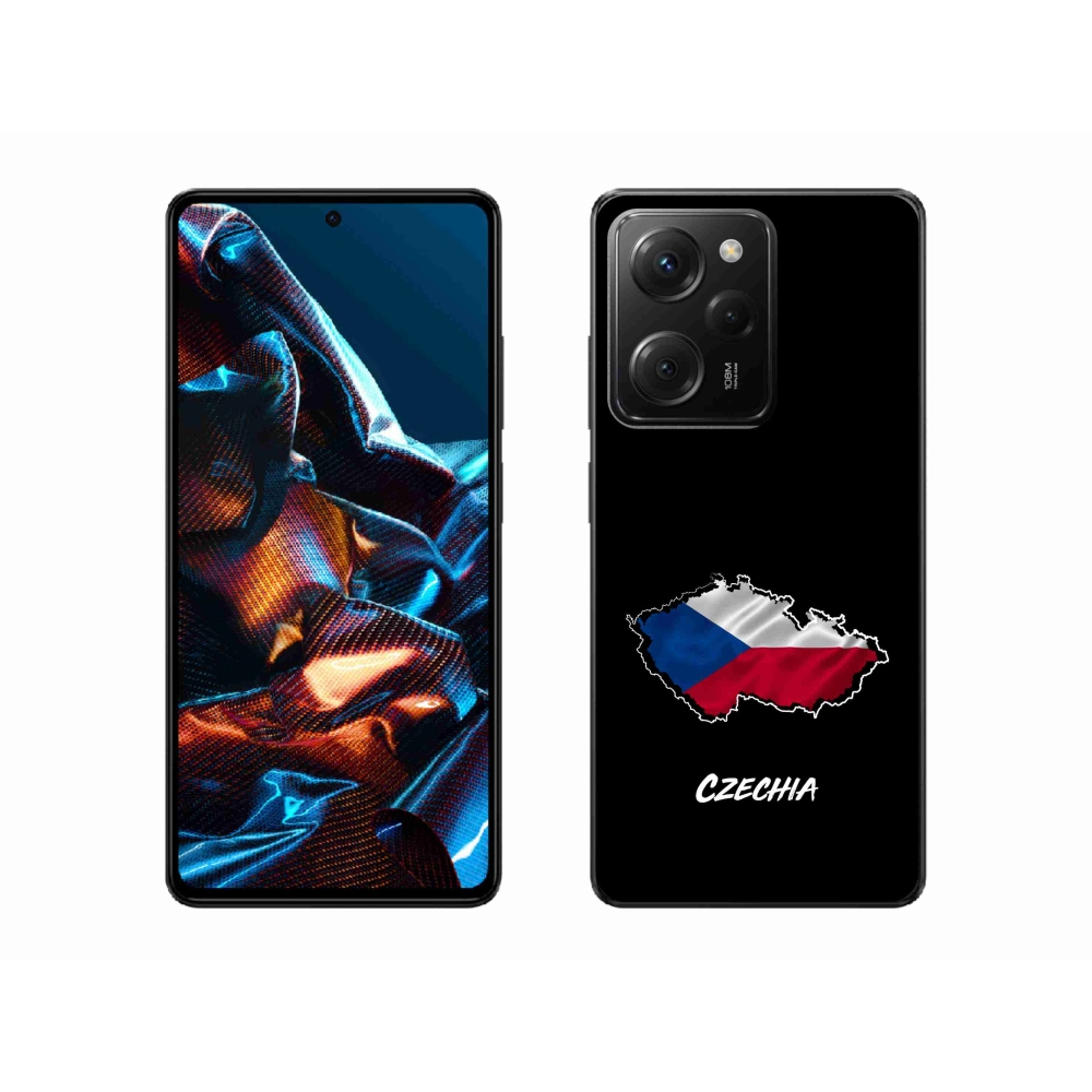 Gél borítás mmCase a Xiaomi Poco X5 Pro 5G - Csehország fekete háttérrel