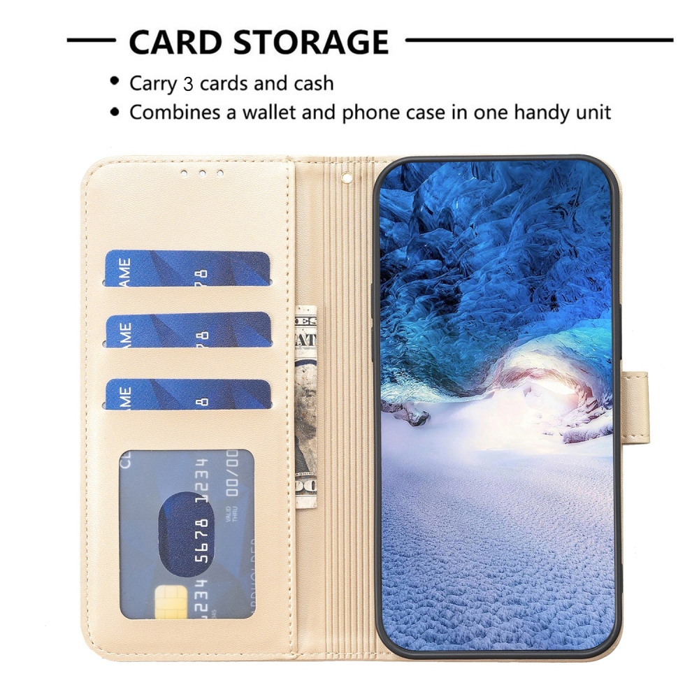 Clover könyvtáska iPhone 17 készülékhez - arany