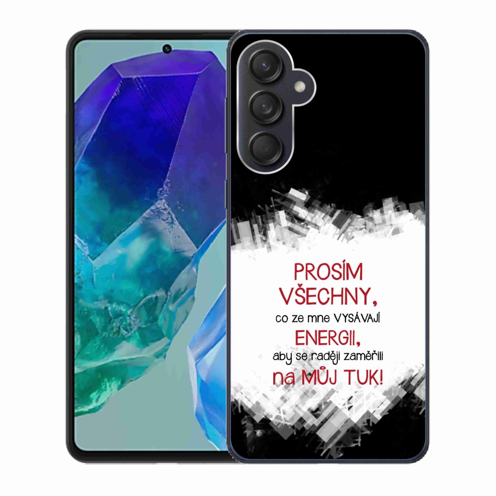 Gél borító mmCase Samsung Galaxy M55 5G - vicces szöveg 1 piros