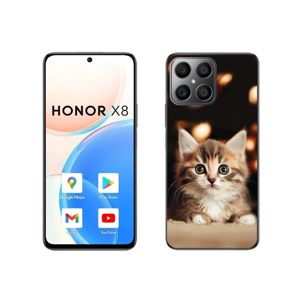 Gél borítás mmCase a Honor X8 4G-hez - aranyos cica 2