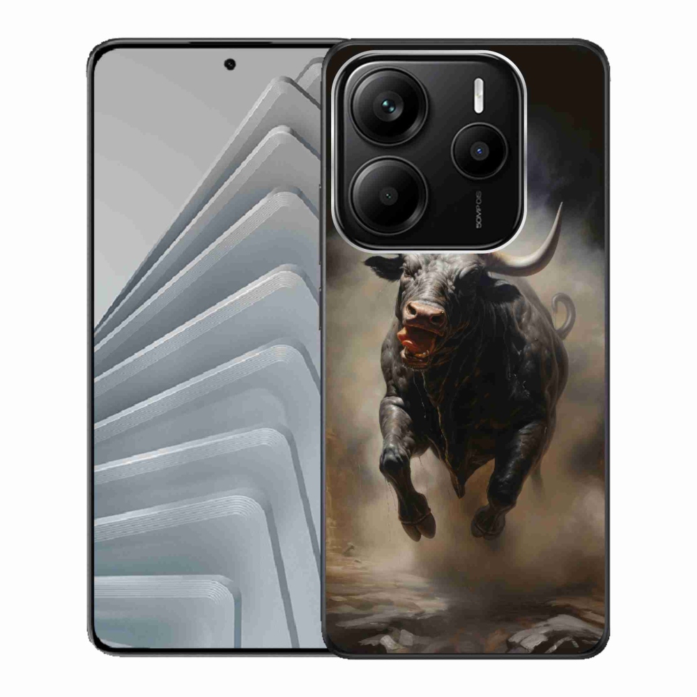 Gél borítás mmCase a Xiaomi Redmi Note 14 5G-hez - dühös bika