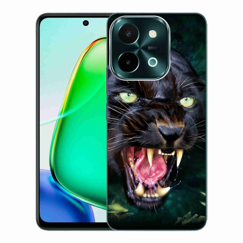 Gél borítás mmCase a Vivo Y28-hoz - dühös fekete párduc