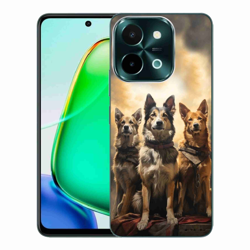 Zselés borítás mmCase a Vivo Y28-hoz - három kutya