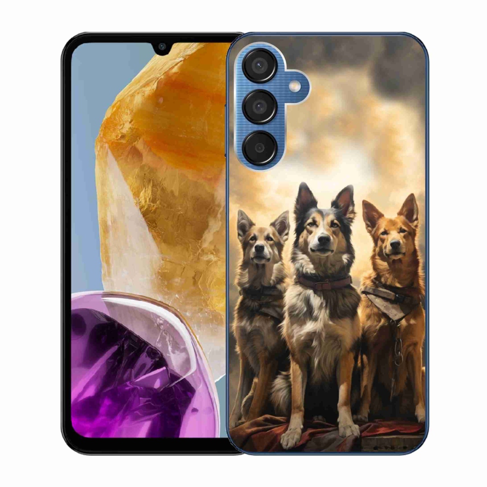 Gél borítás mmCase Samsung Galaxy M15 5G - három kutya