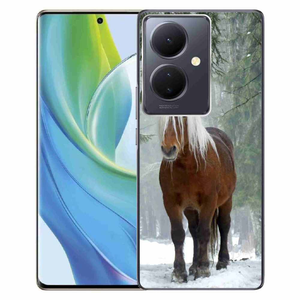 Gél tok mmCase a Vivo V29 Lite 5G számára - ló az erdőben