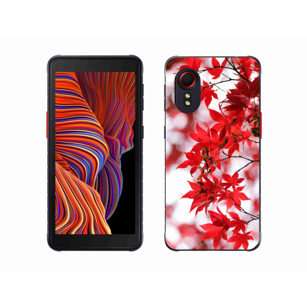 Gél borítás mmCase Samsung Galaxy Xcover 5 készülékhez - piros levelek