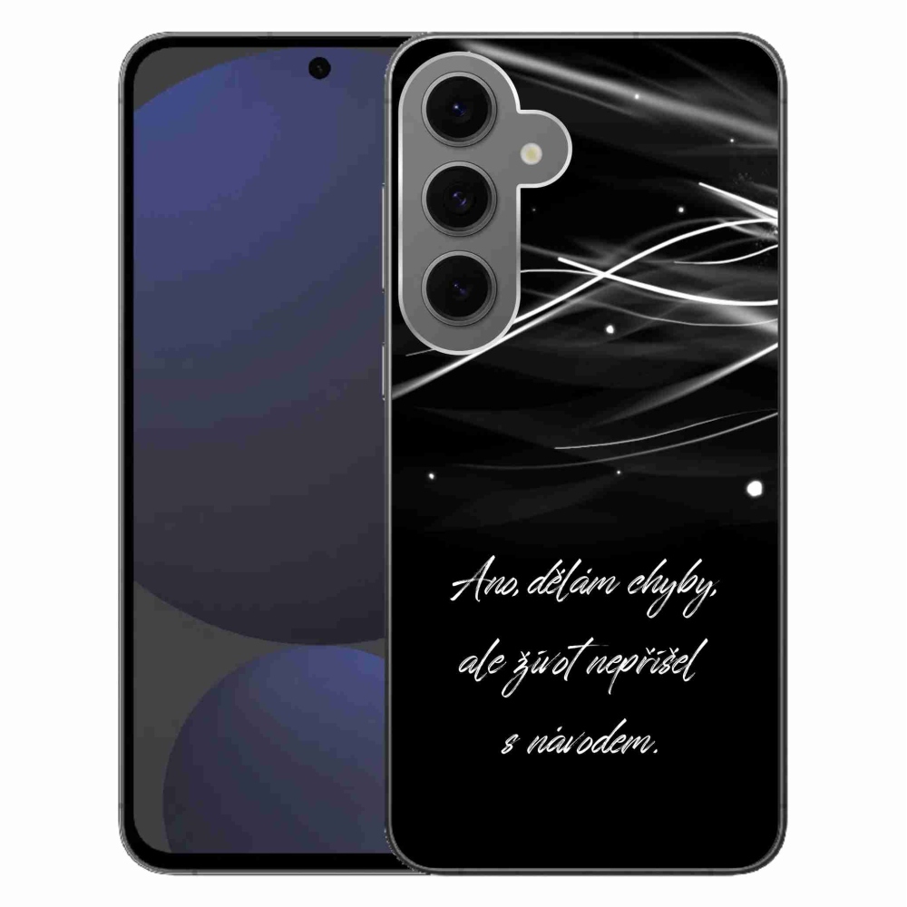 Gél védőhuzat mmCase Samsung Galaxy S24 FE - idézem fekete háttér