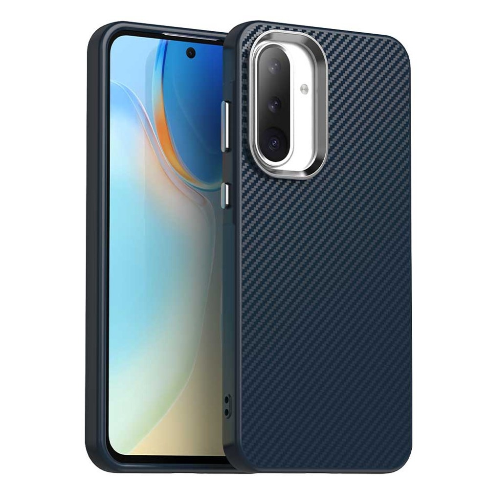 Szálas textúrájú tartós borítás Samsung Galaxy A36 5G készülékhez - kék