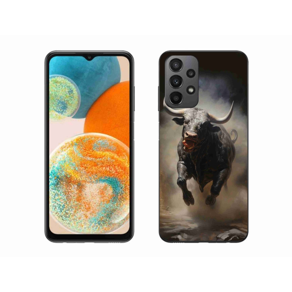 Gél borítás mmCase Samsung Galaxy A23 4G/5G - dühös bika - Samsung Galaxy A23 4G/5G - dühös bika