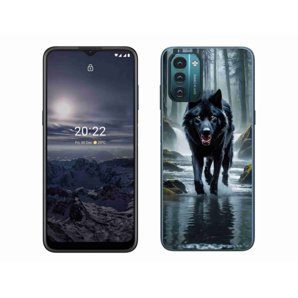 Zselés borítás mmCase a Nokia G11/G21 készülékhez - fekete farkas