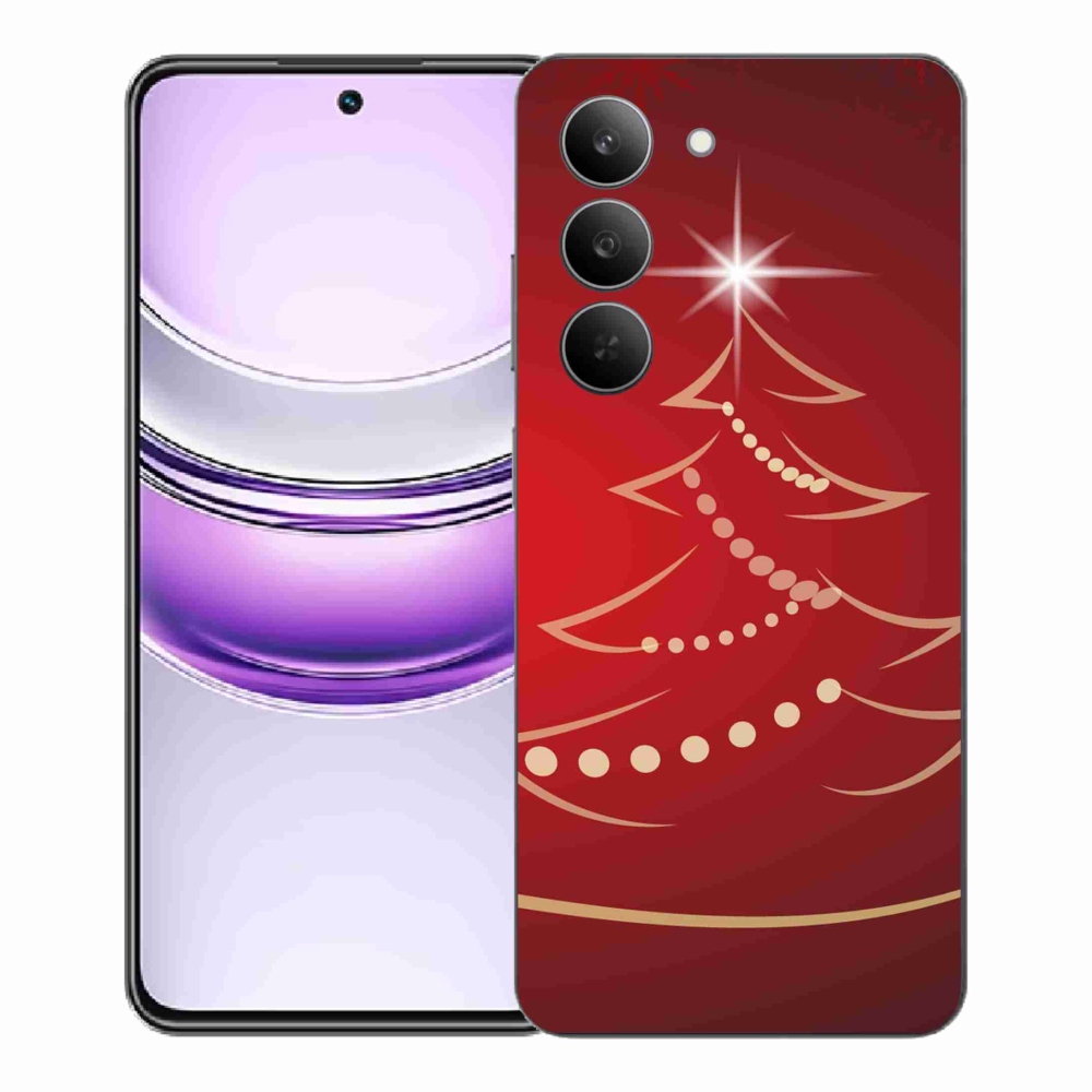 Gél borító mmCase a Realme 14x 5G készülékhez - karácsonyfa karikatúra