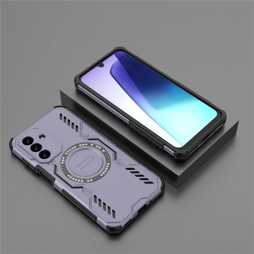 Üreges, tartós védőburkolat MagSafe-val a Samsung Galaxy A17 5G készülékre - lila